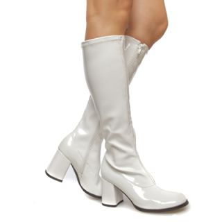  Patent Stretched GoGo Knee High 3 Heel Costume Halloween Boots