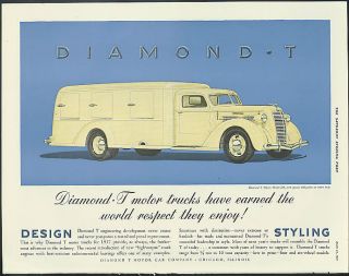 Diamond T Trucks Have Earned The World Respect They Enjoy Ad 1937 Ice