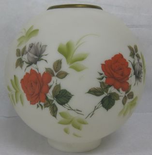 Antique Vtg Gone with The Wind Globe Banquet Lamp Shade Floral Roses