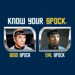 Star Trek Classic TV Know Your Spock Good Evil T Shirt