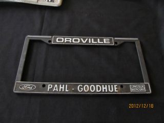   License Plate Frame Oroville Ca Paul Goodhue Ford Lincoln Mercury
