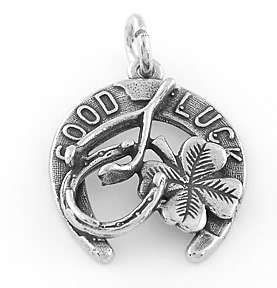 Sterling Silver Good Luck Charm Charm Pendant