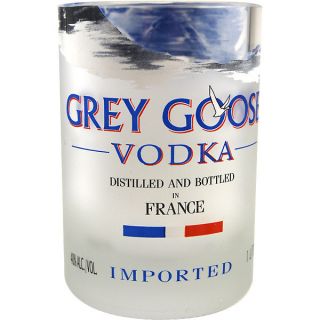 Grey GOOSE Vodka Recycled Bottle Rocks Glass 12 Oz
