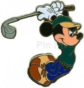 Golf Player Mickey Golfer Golfing Disney Pin Sports