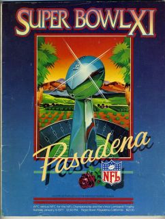 Super Bowl XI Program Oakland Raiders Minnesota Vikings Rose Bowl 1977