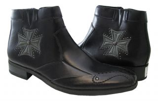 New Giorgio Brutini Mens 370076 Black Dress Boots Shoes US 8