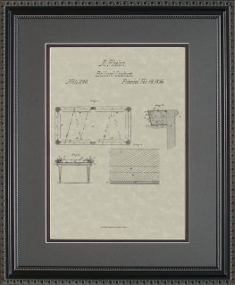 Patent Art Pool Billiards Table 8 Ball Cue Player Print Gift P4290