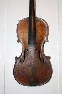  Early 1 2 Size Baroque Violin Labeled Chrift Gottfried Hamm