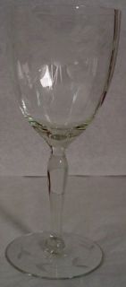 Glastonbury Crystal 66 Cut Floral Pattern Water Goblet