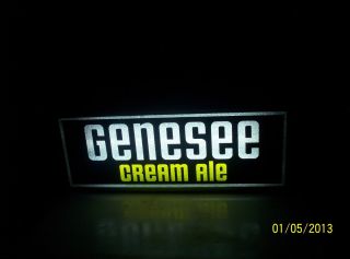 RARE Vintage Genesee Creme Ale Beer Light Sign