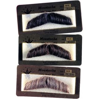 Human Hair Costume Gent Moustache 2011 w Six Topstick Adhesive Strips