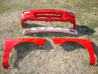 Geo Metro Convertible Front Fenders and Bumper 1992 Red