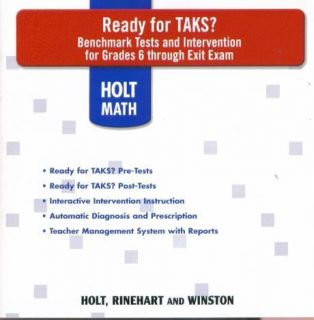 Holt Math Ready For TAKS? Benchmark Tests and Intervention for Grades