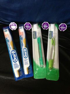 Oral B or Gum Manual Toothbrushes 4 Plus 4 Gum Floss Packs