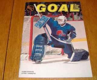 Goal The NHL Magazine December 1985 Mario Gosselin