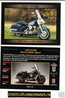 1987 Harley Davidson FLHS Electra Glide Sport Bike Card