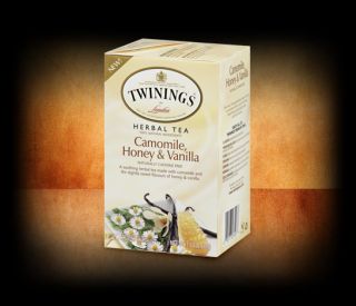 TWININGS 6 / 20 ct Boxes Chamomile Honey Vanilla Herbal Tea Bags 120