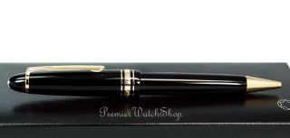 NEW Mont Blanc Meisterstuck Le Grand 10456 Black Resin Gold Ball Point