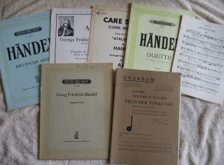 pieces sheet music Georg Friedrich Handel voice piano vintage