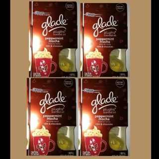 Glade Scented Oil Plugins PEPPERMINT MOCHA Winter Collection 4 Refills