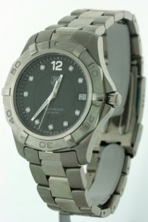  Heuer Mens Aquaracer Quartz Black Diamond Watch WAF111C BA0810