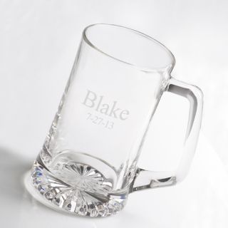 Glass Sports Beer Mug Personalized Free Wedding Gift