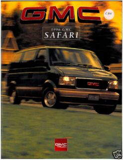 1996 GMC Safari Van Sales Brochure Catalog Canada