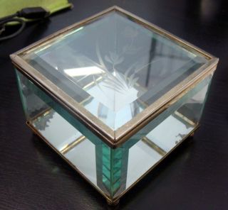 Glass Hinged Jewelry Box