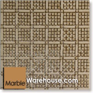 12X12 Crema Marble Tumbled Tile & Stone Mosaic Sheet for Flooring