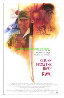  The River Kwai Movie Poster 27x41 George Takei 1989 WWII Film