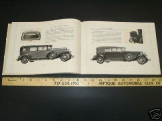 1930 Cadillac V8 Car Sales Catalog Brochure RARE EXC