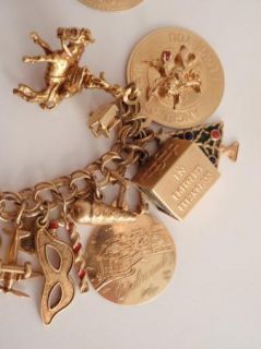 14k Gold Charm Bracelets 14k 18K Gold 25 Charms 77 4 grams Auction
