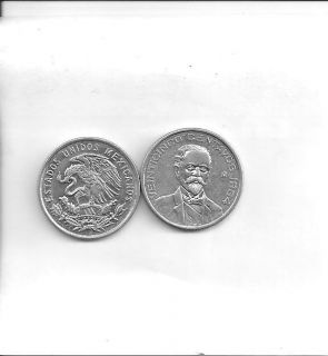 1964 Mexico 25 Centavos Uncirculated Mexican Silver Coin