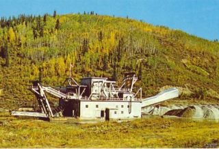 Gold Dredge on Creek Dawson City Yukon Canada
