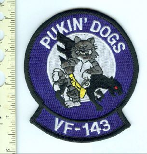 Military Patch US Navy VF 143 F 14 Tomcat Pukin Dogs