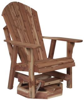  Cedar Adirondack Chairs Wood Wooden Swivel Glider Patio Outdoor