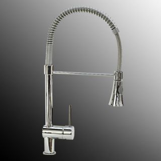 New 22 Chrome Industrial Kitchen Bar Sink Faucet Pull Out Spray