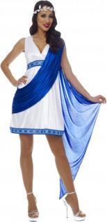 G63 Ladies Roman Empress Toga Robe Greek Goddess Fancy Dress Halloween