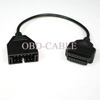 GM 12 Pin 12pin to Female 16 Pin OBD1 OBD2 Connector Adapter Car Cable