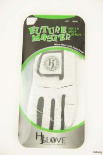 New in Package Kids HJ Glove Future Master Golf Gloves Left Hand White
