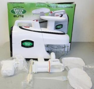 Green Star Elite Jumbo Twin Gear Juice Extractor GSE 5000 Juicer White