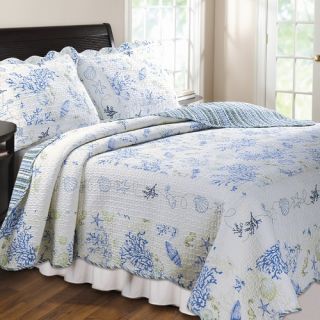 Greenland Home Fashions Coral Quilt Set