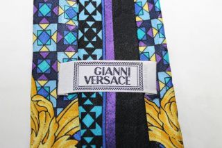 Gianni Versace 100 Silk Tie Medusa Logo Made in Italy 61377