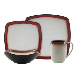 Gibson Bustmante 16 Piece Square Dinnerware Set 90520 16RM