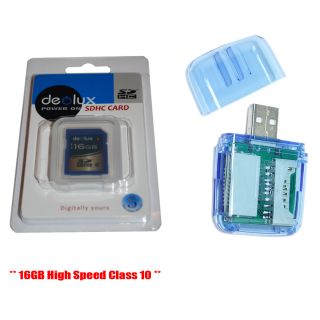 High Speed 16GB SDHC Memory Class 10 USB 2 0 Memory Card Reader Brand