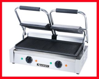 Double Grooved Commercial Panini Press Sandwich Grill