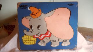 Vintage Playskool Disney Dumbo Wooden Puzzle