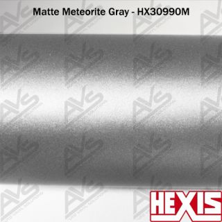 Hexis Matte Grey Silver Metallic Vinyl Car Wrap Film 4in x 6in Sample