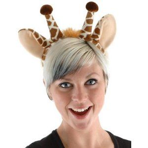Giraffe Ears Tail Set Headband Halloween Costume Kids Adult