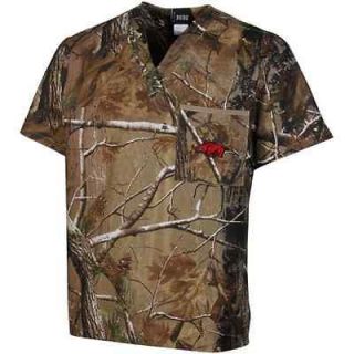 arkansas razorbacks realtree scrub top camo more options size time